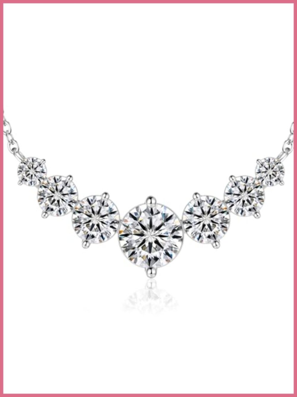 18K Gold Plated Sterling Silver Moissanite Necklace 2.8ct Pendant